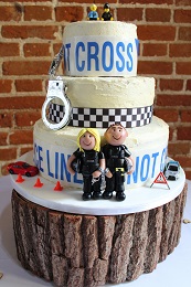police themed wedding cake